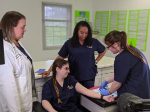 Medical Assisting students in lab